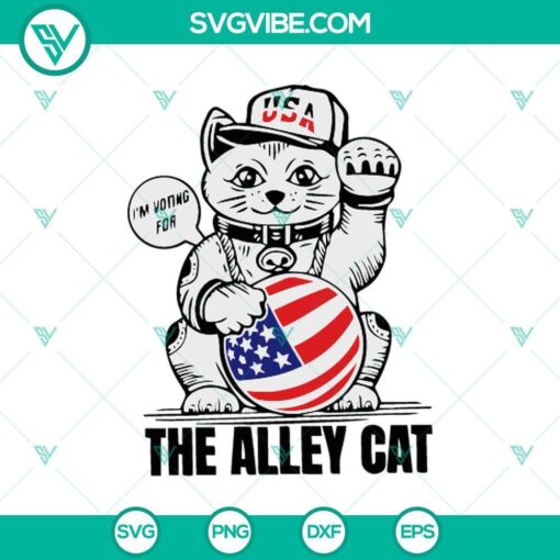 i m voting for the alley cat usa svg alley cat trump svg donald trump usa svg png cricut mockup