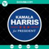 Kamala Harris for President 2024 political campaign SVG and PNG graphics for supporters.