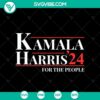 Kamala Harris 2024 campaign slogan logo SVG with American flag background, suitable for political designs.