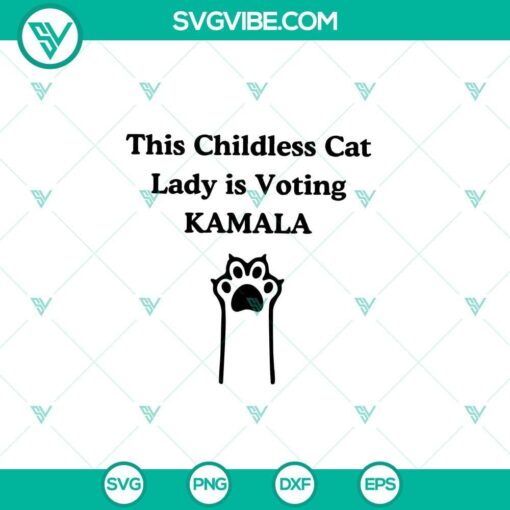 kamala svg kamala harris svg this childless cat lady is voting kamala svg mockup