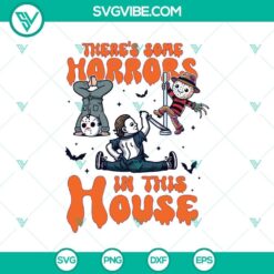 Michael Myers and horror characters dancing Halloween SVG Cricut files, perfect for spooky decor projects.