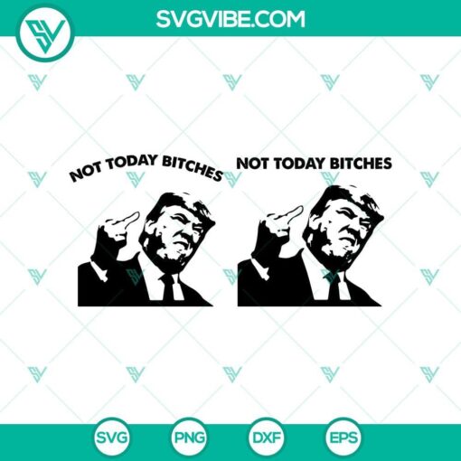 not today bitches trump 2024 svg trump shooting svg trump rally shooter svg trump 2024 svg png cricut mockup