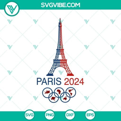 paris 2024 summer olympics svg png cut files mockup