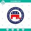 Proud Republican Elephant SVG design, "Elephant in the Room" theme, patriotic colors. Ideal for Republican supporters.