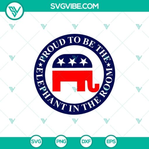 proud to be the elephant in the room republican svg republican elephant svg mockup