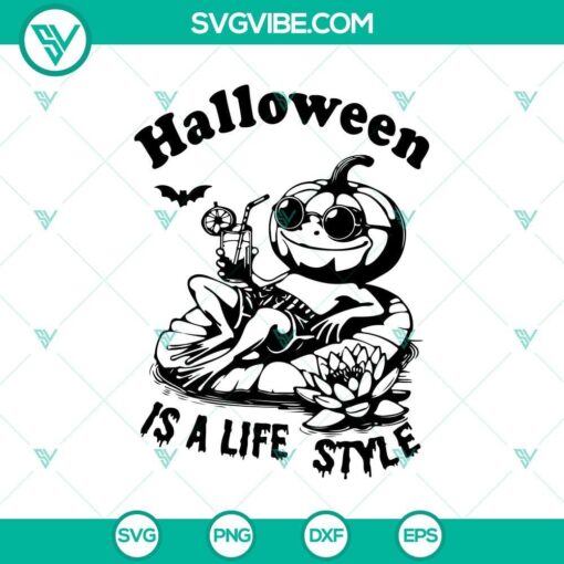 pumpkin frog halloween is a life style svg pumpkin frog halloween svg funny summerween svg mockup