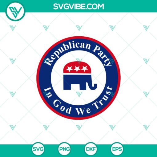 republican party in god we trust svg png united states republican svg mockup