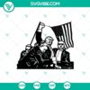 Political satire shooting target SVG design featuring an animated Trump figure, perfect for 2024 Election.