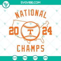 Baseball, Sports, SVG Files, Tennessee Volunteers Baseball SVG, National Champs 8