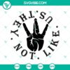 Unique "They not like us" logo featuring Kendrick Lamar music theme, available as SVG design.