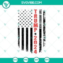 American, SVG Files, Trump flag 2024 distressed SVG, Trump Make America Great 3