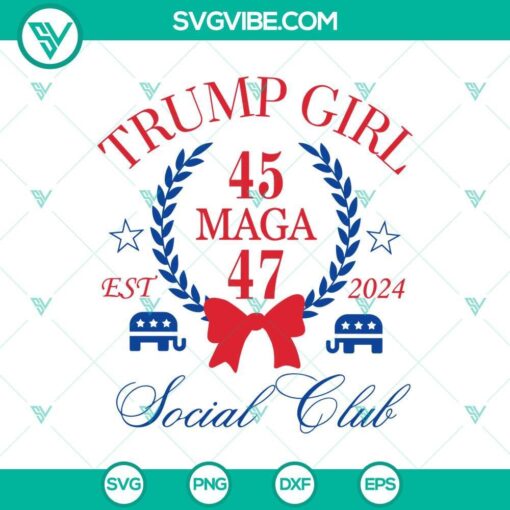 trump girl social club svg trump girl maga social club svg donald trump fan girl svg mockup