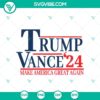 Trump Vance and Trump 2024 SVG design, perfect for supporters, featuring vibrant colors and intricate details for digital use.