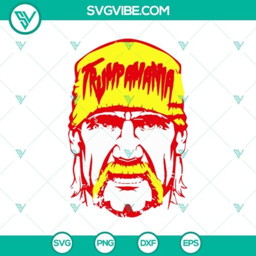 trumpmania hulk hogan svg donald trump wrestling 2024 svg png mockup