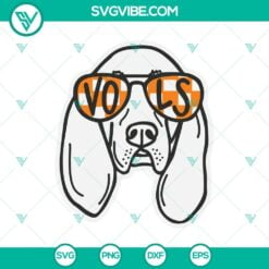 Baseball, Sports, SVG Files, Vols Smokey Dog SVG, Orange Checkered Sunglasses 8