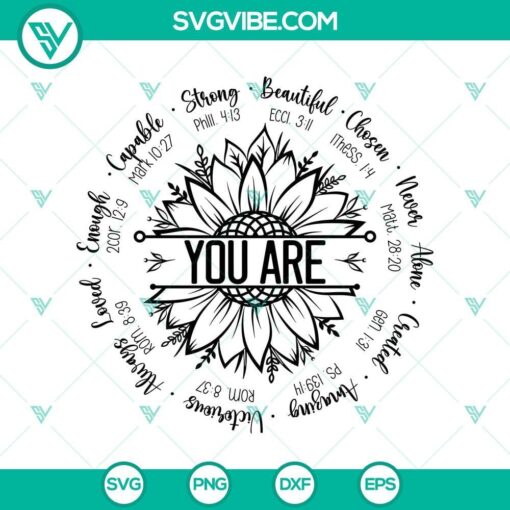 you are affirmative bible verses svg you are svg inspirational svg bible verse svg mockup 1