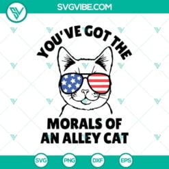 Funny SVG, SVG Files, You’ve Got The Morals Of An Alley Cat SVG, Morals 2