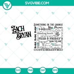 Zach Bryan SVG, Zach Bryan Something In The Orange SVG, Zach Bryan Country Music SVG