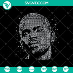 Chris Brown Digital Rhinestone Template SVG for Cricut, Silhouette ,Digital Download