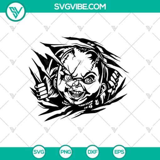 Chucky Doll Peeking SVG, Halloween Doll SVG, PNG, DXF, EPS