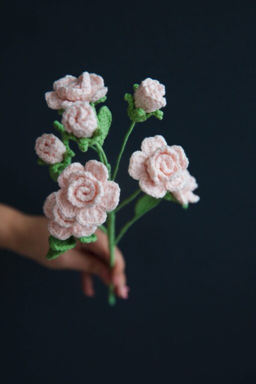 Crochet Barbie Rose Flower - PDF Pattern with Free Video Tutorial