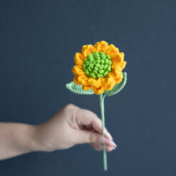 Crochet Double Layer Small Sunflower - PDF Pattern with Free Video Tutorial