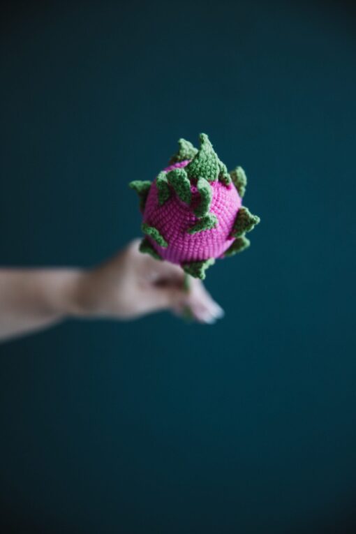 Crochet Dragon Fruit - PDF Pattern with Free Video Tutorial