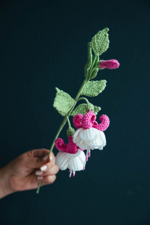 Crochet Fuchsia Flower - PDF Pattern with Free Video Tutorial