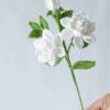 Crochet Gardenia Flower PDF pattern with free video tutorial, perfect for DIY projects.