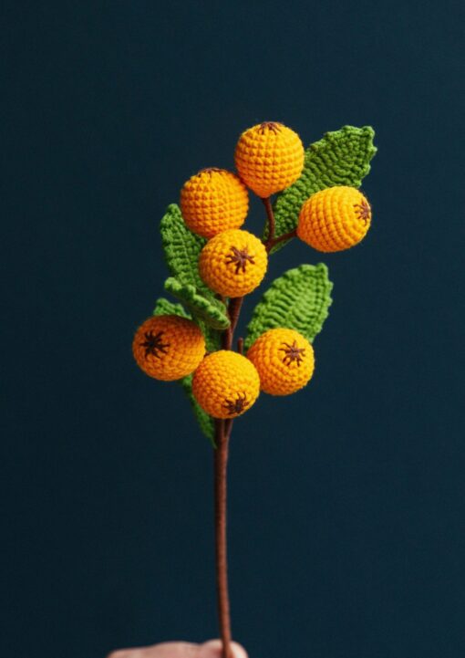 Crochet Loquat Branch - PDF Pattern with Free Video Tutorial