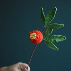 Crochet Pomegranate Branch - PDF Pattern with Free Video Tutorial