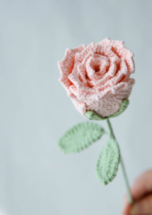 Crochet Wineglass Rose - PDF Pattern with Free Video Tutorial