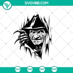 Freddy Krueger Peeking SVG, Funny Freddy Halloween SVG, PNG, DXF, EPS, Downloads