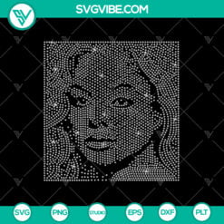 Janet Jackson Digital Rhinestone Template SVG