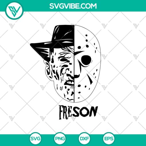 Jason Freddy Face SVG, Freddy Krueger, Jason Voorhees, Horror Killers SVG