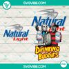 Jason Voorhees and Freddy Krueger Drink Buddies horror sublimation PNG design for Natural Light Beer, perfect for fans.