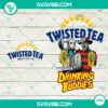 Jason Voorhees And Freddy Krueger Drink Twisted Tee PNG, Drink Buddies Horror Sublimation PNG