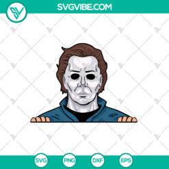 Michael Myers Halloween Peeking SVG, Funny Horror Halloween SVG, Car Decals