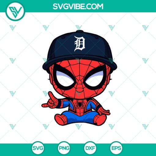 baby spiderman baseball detroit tigers