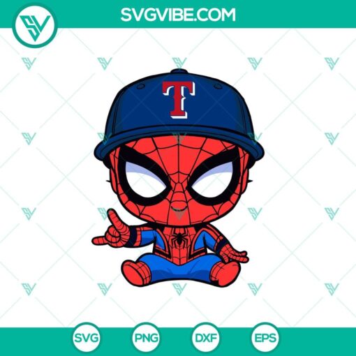 baby spiderman baseball texas rangers