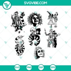 Halloween, SVG Files, Trending, Trending SVG, Beetlejuice Characters SVG, 5