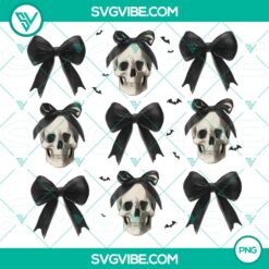 Halloween, PNG Files, Black Bows Coquette  Skull Coquette PNG , Watercolor 22