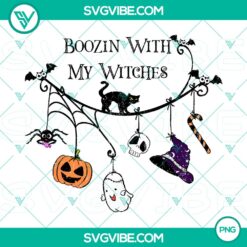 Halloween, PNG Files, Boozin With My Witches PNG , Halloween  Holiday vibes PNG 18