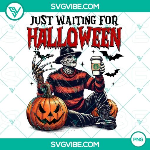 freddy krueger just waiting for halloween png2C horror character png2C halloween coffee png