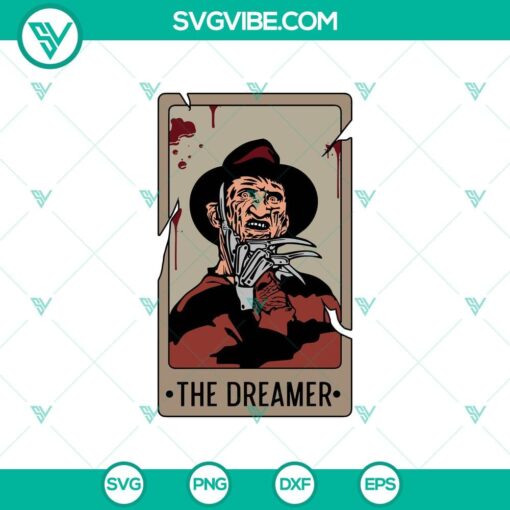 halloween tarot freddy krueger svg