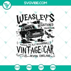 SVG Files, Trending, Trending SVG, Weasley’s Vintage Flying Car Harry Potter 4