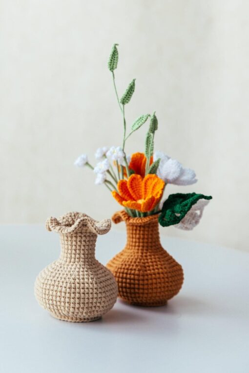 Crochet Mini Vase – Digital Pattern & Video Guide