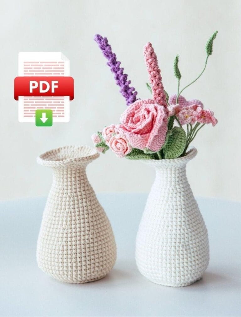 Big Crochet Vase Tutorial – PDF Pattern & Video Guide