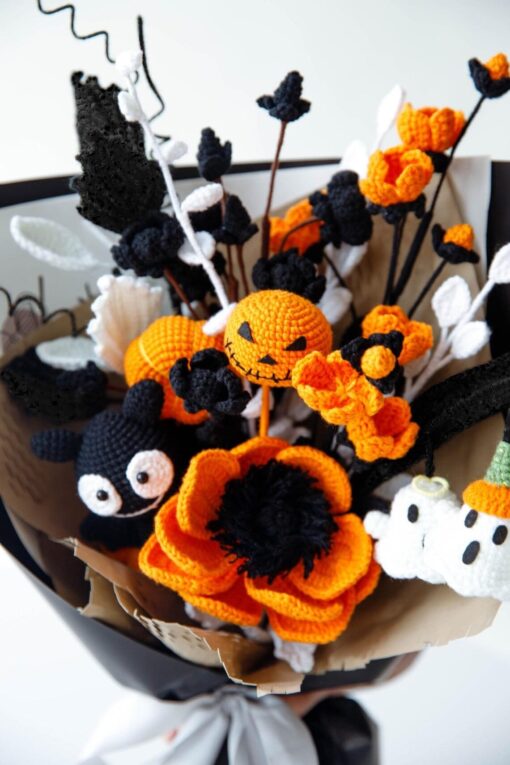 Halloween Floral Bouquet Tutorial - PDF Pattern & Video Guide