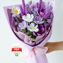 Lavender and Gesang Flower Arrangement – PDF Pattern with Video Tutorial